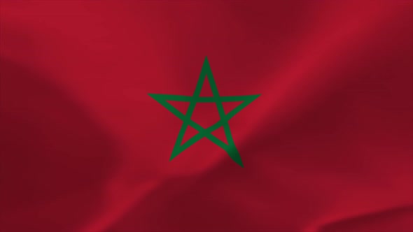 Morocco Waving Flag Animation 4K Moving Wallpaper Background alt
