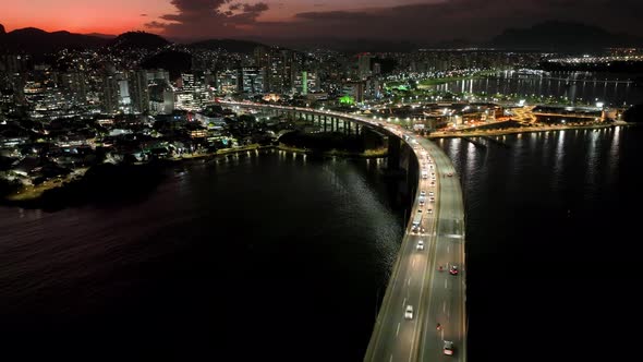 Third bridge landmark of Vitoria state of Espirito Santo Brazil. alt
