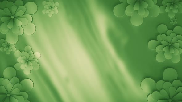 Green Flowery Card Background