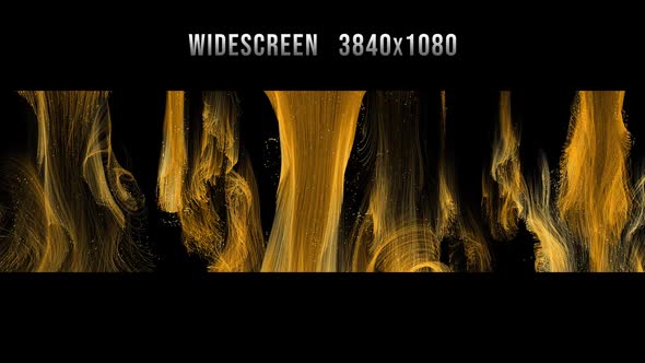 Golden Strings Widescreen Background 2K