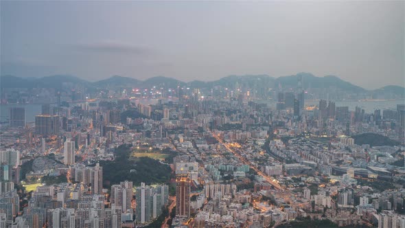 Hong Kong, China | The city from day to night as seen from the Lion's Head Hill