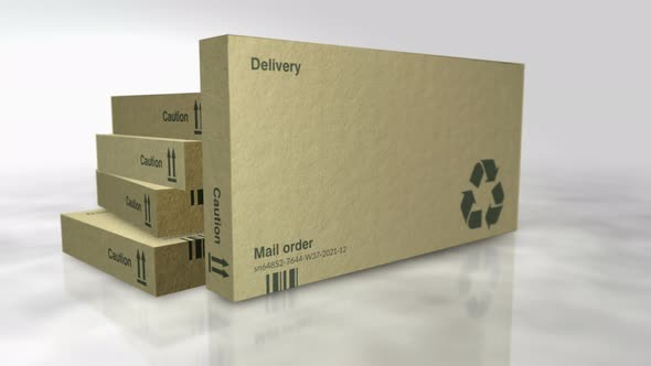 Delivery box abstract concept 3d rendering alt