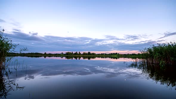 Evening On A Lake Time Lapse