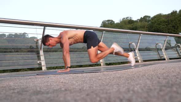 Rock Mountain Exercise of Fitness Trainer Outdoor Active Lifestyle alt