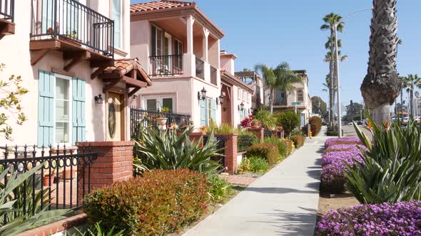 Houses on Suburban Street California USA