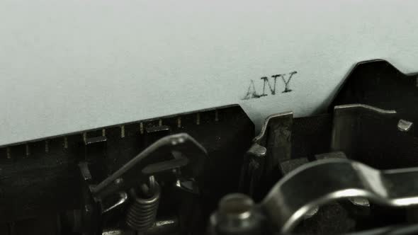 Old Typewriter Detail
