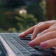 Girl fingers on a laptop keyboard - VideoHive Item for Sale