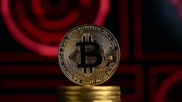 cryptocurrency bitcoin physical coin spins alt