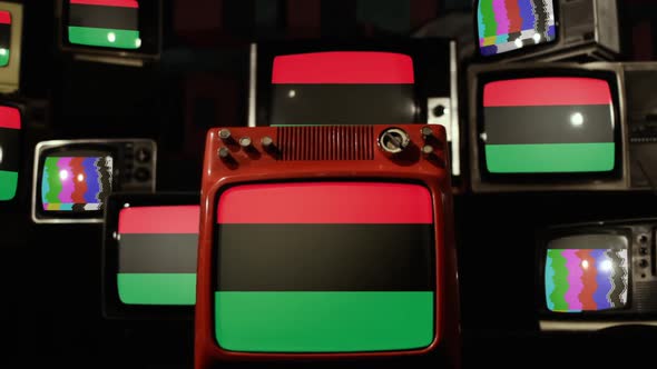Pan-African flag on Retro Televisions. alt