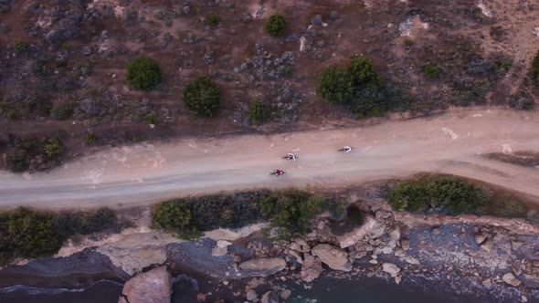 Three bicyclists alt