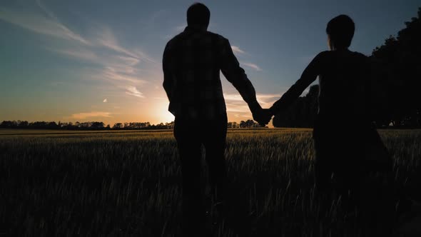 Couple with Puppy Enjoy Freedom alt