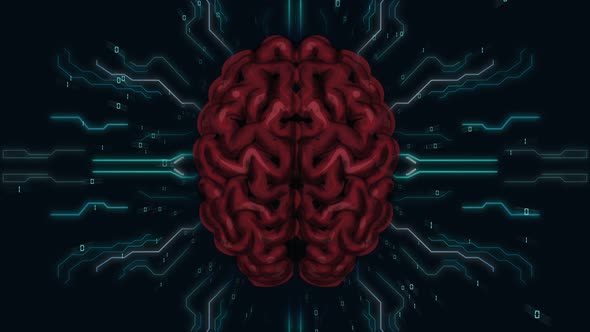 AI Artificial intelligence digital brain bid data