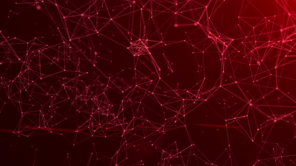Plexus Red Lines Footage Animation alt