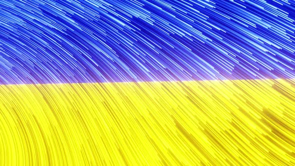 Ukraine Neon Wave Flag Background HD alt