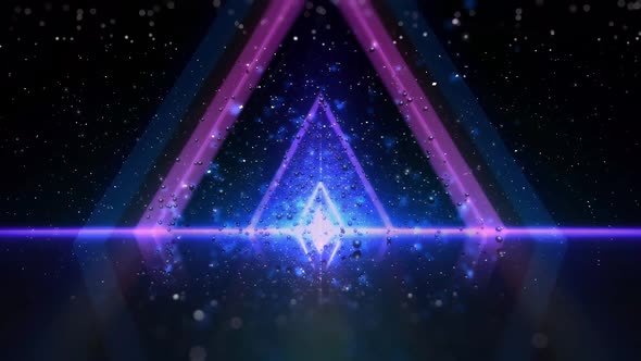 Space Triangle Glow Motion Loop Background