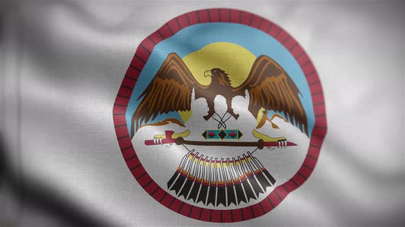 Flag Of The Uintah And Ouray Indian Reservation Front