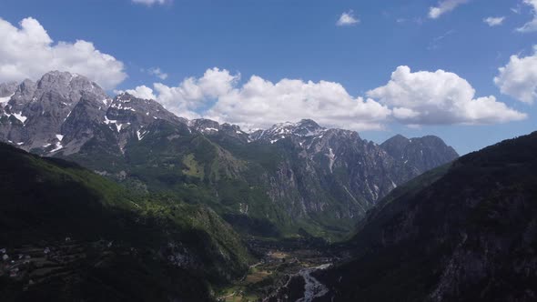 Beautiful Mountains in the Albanian Alps Theth National Park