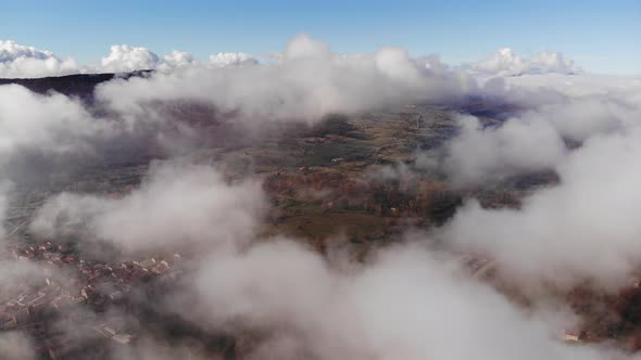 Cloud aerial Drone view Timelapse hyperlapse 4K