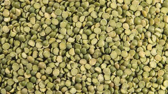 Rotation Of A Dried Green Peas (Background)
