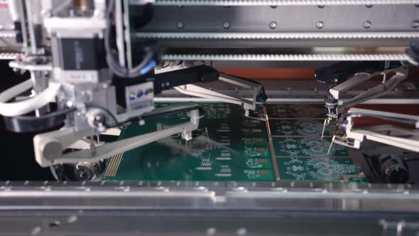 Robotic Machine is Making a Printed Circuit Board