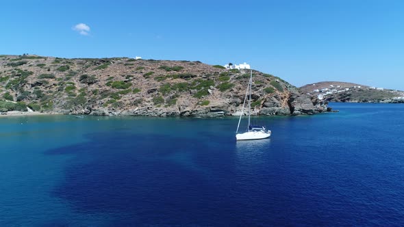 Apokofto beach at Chrisopigi near Faros on Sifnos island in cyclades in Greece alt