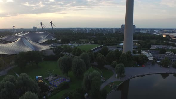 Aerial shot of the Olympic Tower