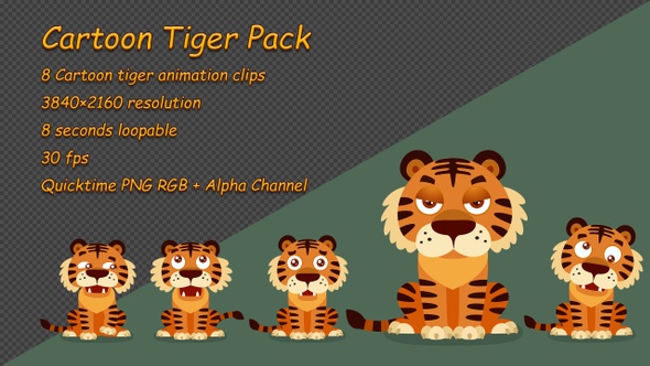 Cartoon Tiger Pack