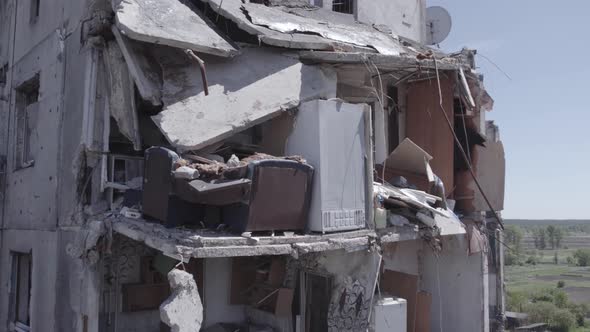 War in Ukraine  Destroyed Building in Borodyanka Bucha District alt