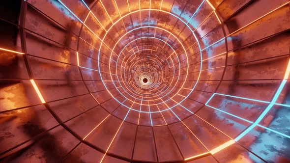 Loop Of Sci-Fi Tunnel