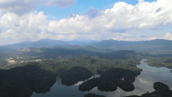 Aerial view of Klang Gates Dam in Selangor