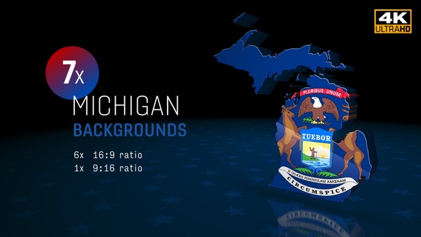 Michigan State Election Backgrounds 4K - 7 Pack