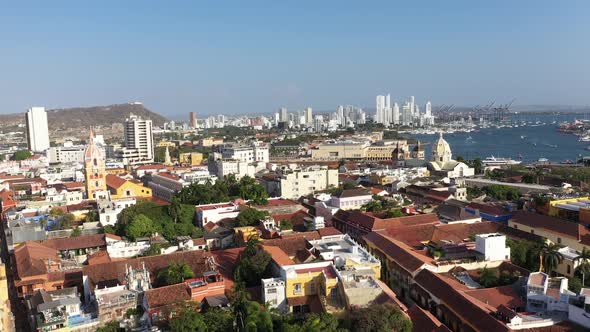 The Cartagena Old City Colombia Aerial View