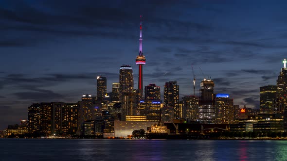 Toronto Canada Timelapse Torontos Skyline at Night