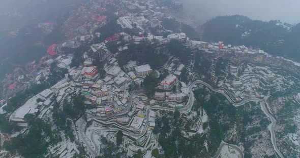 Snow Fall in 'Queen of Hills' Mussoorie India