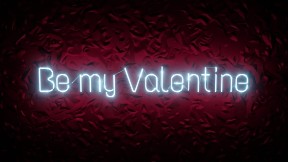 Neon Valentine sign animation