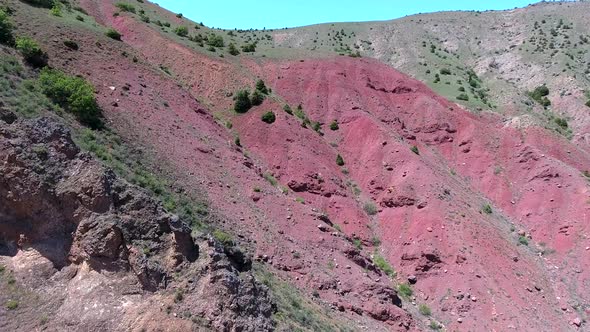 Colorful Mine Lode on Soil Surface in Mountains alt