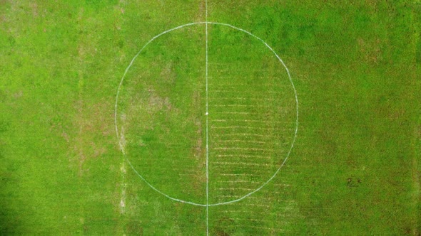 Aerial View of the Old Football Field Stadium