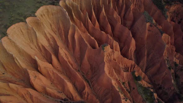 Bird View Of The Landscape Of Spain At Outdoor Tourist Object Cárcavas. alt