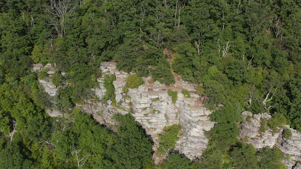 Annapolis Rock - South Mountain - Washington County, Maryland - Dolly In/Tilt Up - Aerial alt
