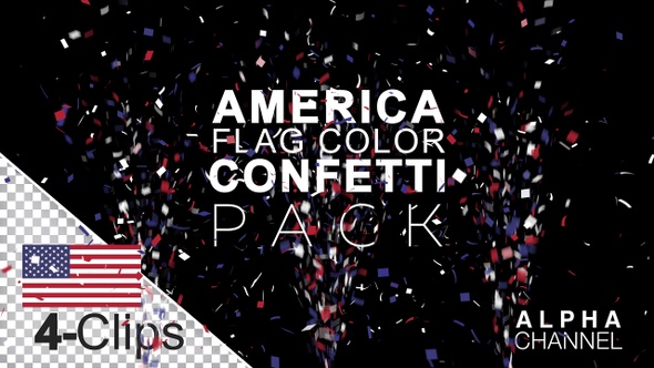 America Flag Color Celebration Confetti Pack