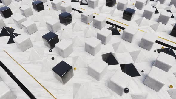 Abstract Difference Geometry With Patterns Style 01 4K alt