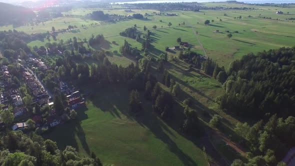 Aerial view of a village alt