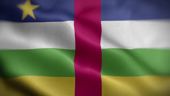 Central African Republic Flag Textured Waving Front Background HD alt
