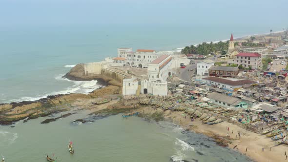 Breathtaking aerial view of Castle in African_2 alt