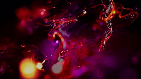 Fluid Particles Backgrounds Loopable Red