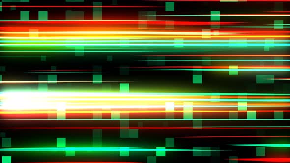 Glowing Colorful Line Tech Background