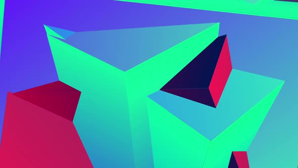 Beautiful Gradient Polyhedron Pattern Abstract Background alt