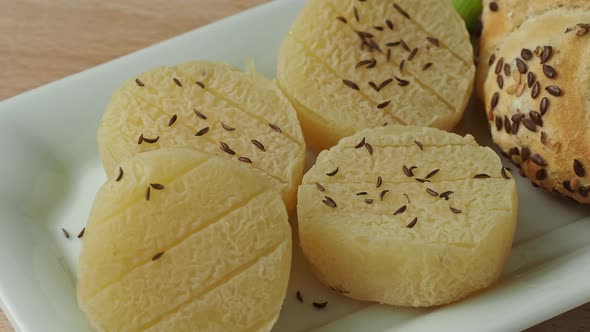 Czech smelly cheese. Stinky cheese. Aromatic delicacy. Dairy products. Traditional Czech cheese.