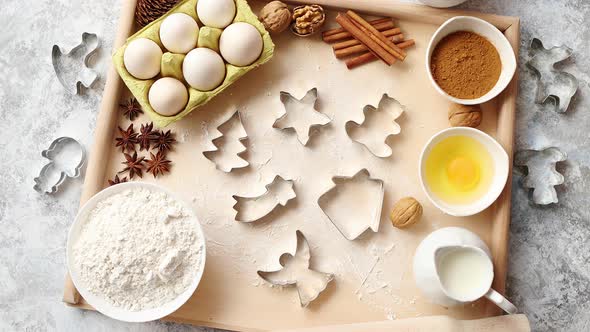 Delicious Fresh and Healthy Ingredients for Christmas Gingerbread alt
