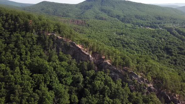 Aerial Nature View of Caucasus Mountain at Sunny Morning alt